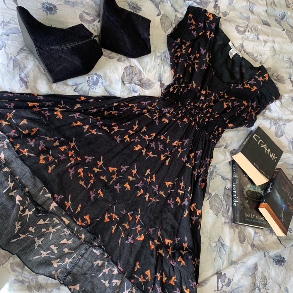 AMERICAN RAG | bird high-low summer dress